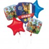 BOUQUET DE 5 BALLONS FOIL PAW PATROL - P75 - SOUS SACHET