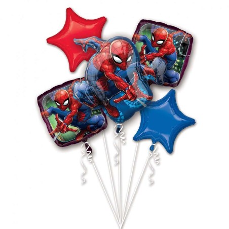 BOUQUET BALLONS FOIL SPIDERMAN P75 SOUS SACHET