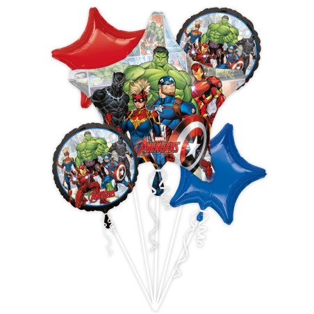 FOIL BALLON BOUQUET MARVEL AVENGERS POWER UNITE EMBALLE P75