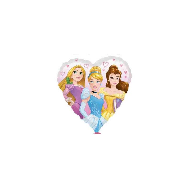 BALLON FOIL STANDARD COEUR DISNEY PRINCESSES S60 PAQUET 43 CM