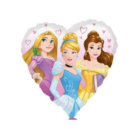 BALLON FOIL STANDARD COEUR DISNEY PRINCESSES S60 PAQUET 43 CM