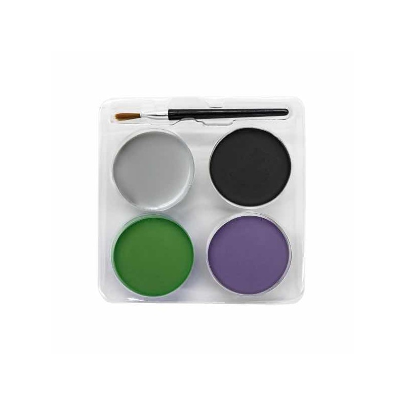 AQUA KIT SORCIERE 4 X FACE PAINT 3 5 G - 1 PINCEAU