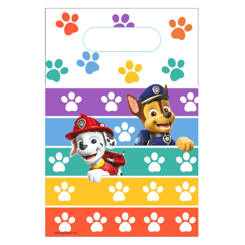 8 SACS DE FETE EN PAPIER PAW PATROL 2022 6 25 X 9 25