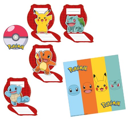 8 CARTES INVITATION POKEMON 2024 PAPIER 11 5 X 11 5 CM