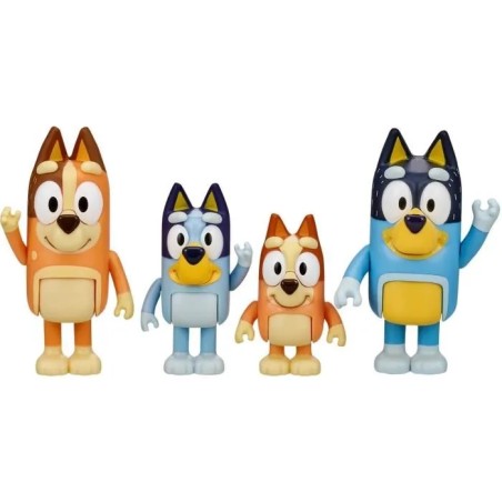 LA FAMILLE DE BLUEY AU COMPLET X 4 FIGURINES