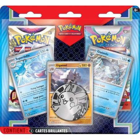 POKEMON PACK 2 BOOSTERS PLUS 3 C P AVRIL 24