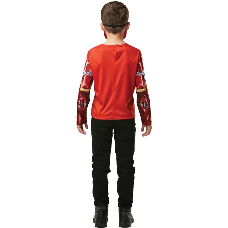 TOP CLASSIQUE IRON MAN PLUS MASQUE - TAILLE UNIQUE 5-8 ANS