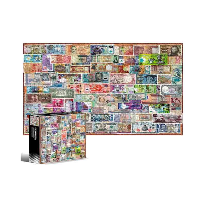 PUZZLE 1500 PCS - MONNAIES PAPIER DANS LE MONDE