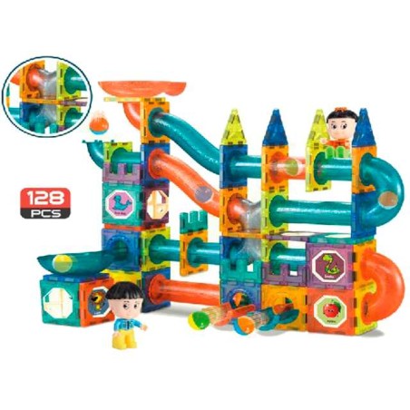 MAGNETIC BALL TRACK BUILDING BLOCK 128PCS