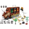 FRICTION POWER DINOSAUR STORAGE CAR WITH LIGHTS AND MUSIC WITH PULL BACK DINOSAU