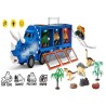 FRICTION POWER DINOSAUR STORAGE CAR WITH LIGHTS AND MUSIC WITH PULL BACK DINOSAU