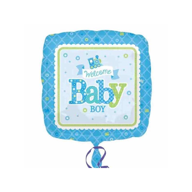 BALLON FOIL ROND BABY SHOWER IT S A BABY BOY-A15 - 23 CM - VRAC