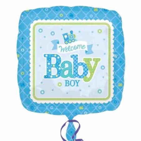 BALLON FOIL ROND BABY SHOWER IT S A BABY BOY-A15 - 23 CM - VRAC