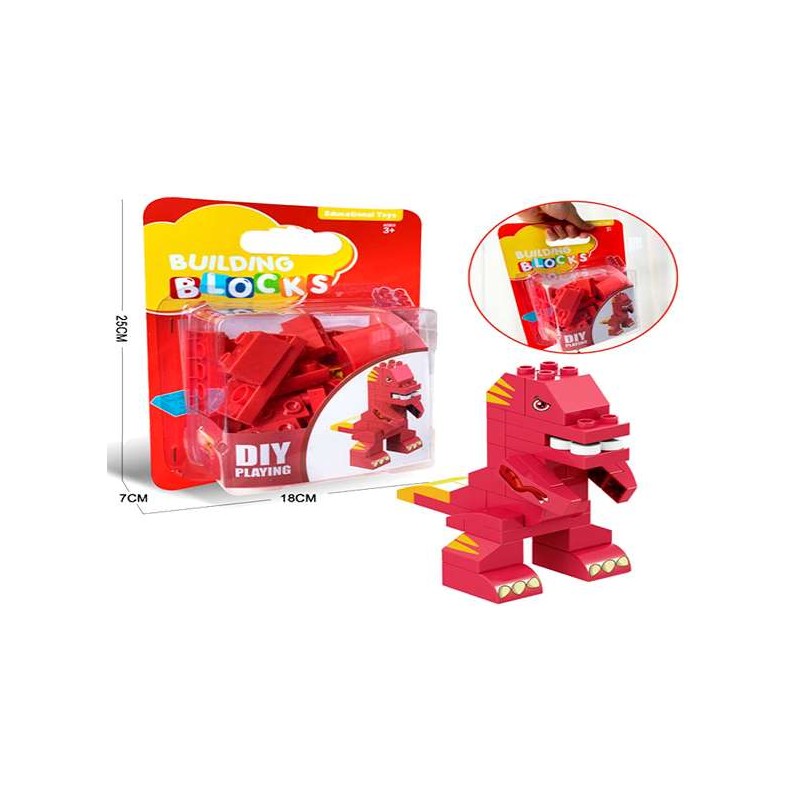 DINOSAUR LARGE PARTICLE BUILDING BLOCK 32PCS