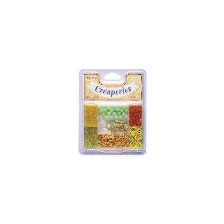 KIT PERLES EN VERRE JAUNE