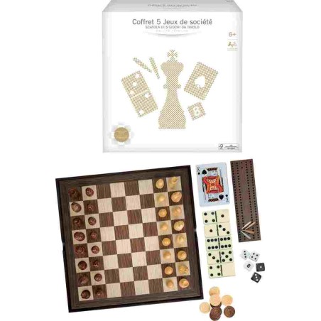 COFFRET 5 JEUX DE SOCIETE