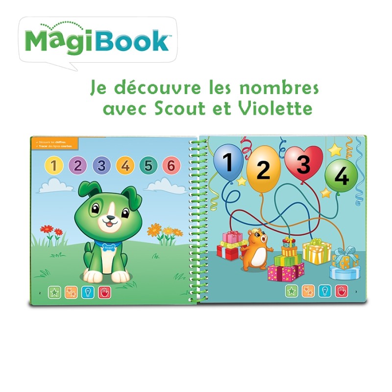 MAGIBOOK - JE DECOUVRE LES NOMBRES AVEC SCOUT ET VIOLETTE